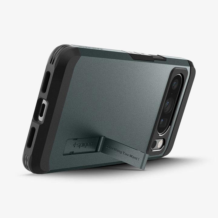 Actual product image Spigen Google Pixel 8 Pro Case Tough Armor Abyss Green (Google Pixel 8 Pro)