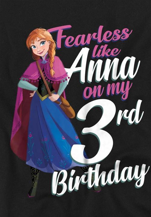 Immagine prodotto Disney Frozen Fearless Like Anna Maglietta Terzo Compleanno Bambini (140)