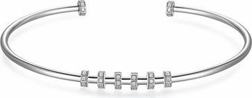 Rosato Storie Solid Silver Charm Bracelet RZB038 - Diameter: 5.8 cm (5.80 cm)