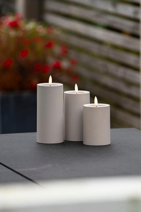 Produktbild LED Kunststoffkerze weiss 1875-100 Aussen 1875-100 6h Timer D7 H15cm 2xAA