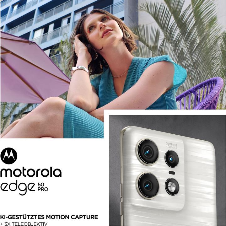 Immagine prodotto Motorola Edge 50 Pro (512 GB, Perla di luna, 6.67", Doppia SIM, 50 Mpx, 5G)
