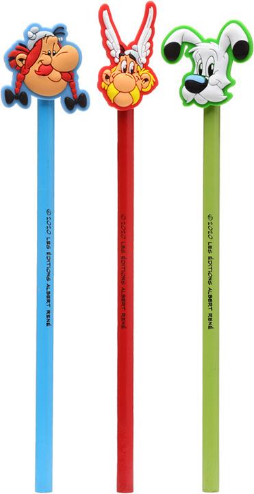 Puckator Asterix, Obelix & Idefix Bleistift mit PVC-Topper