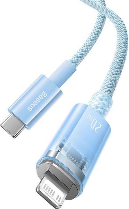 Actual product image Baseus Fast Charging cable USB-C to Lightning Explorer Series 2m, 20W (blue) (2 m)