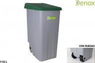 Image du produit Denox bac de recyclage 110l. tanière verte fermée (110 l)