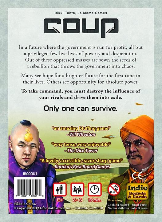Produktbild Indie Boards & Cards Coup (Englisch)