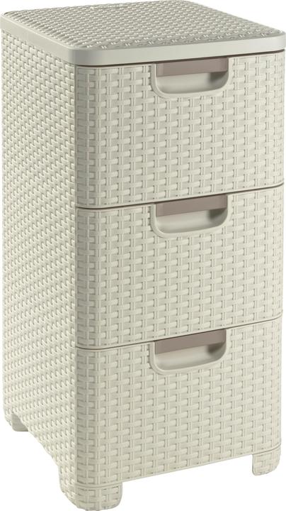 Produktbild Curver STYLE Schubladenturm 3x14L creme (38 x 33 x 60 cm, 84.90 l)