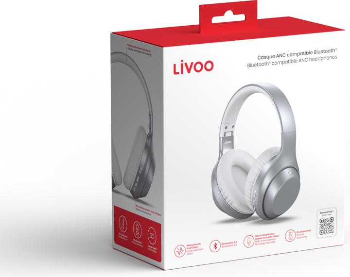 Actual product image Livoo Bluetooth® compatible ANC headphones (ANC, 6 h, Wireless)