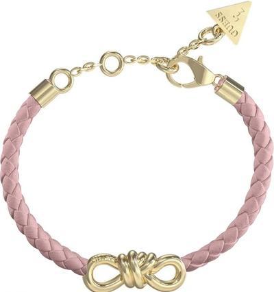 Guess Stylish beige leather bracelet with bow JUBB04003JWYGBPT/U (Edelstahl)