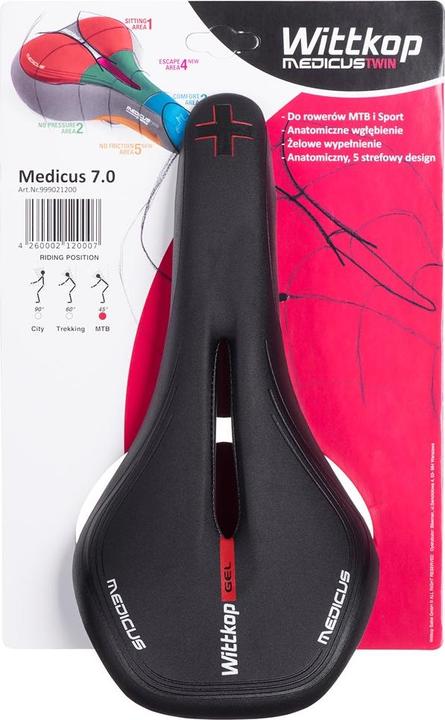 Actual product image Wittkop Medicus Twin 7.0 Bicycle Saddle