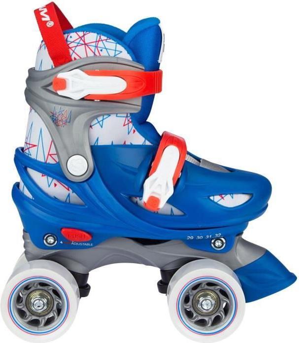 Actual product image Nijdam Rolschaatsen Verstelbaar - Geo Metricker - Blauw/Rood/Wit/Zilvergrijs - 29-32 (29, 30, 31, 32)