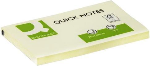 Actual product image Q-Connect Sticky notes Quick Notes yellow (75 x 125 mm)