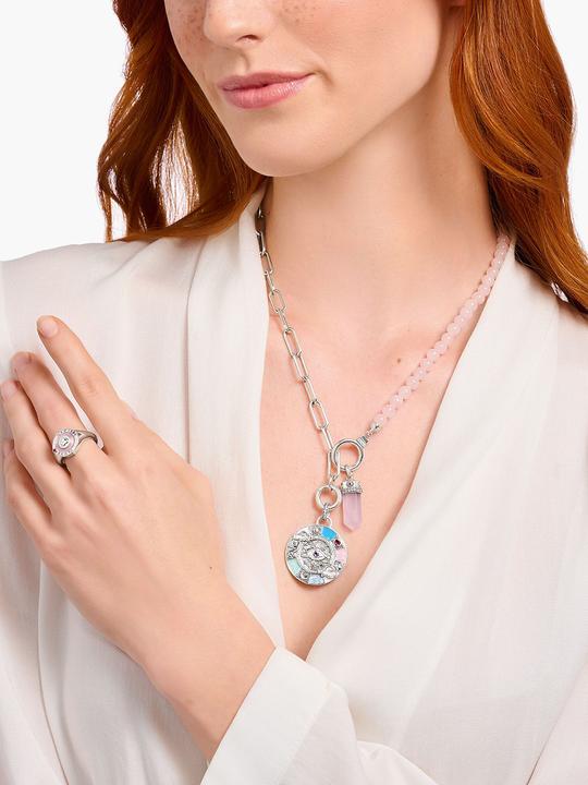 Immagine prodotto Thomas Sabo Ciondolo a forma di ruota della fortuna con simboli cosmici, argento (Argento 925, Smalto)