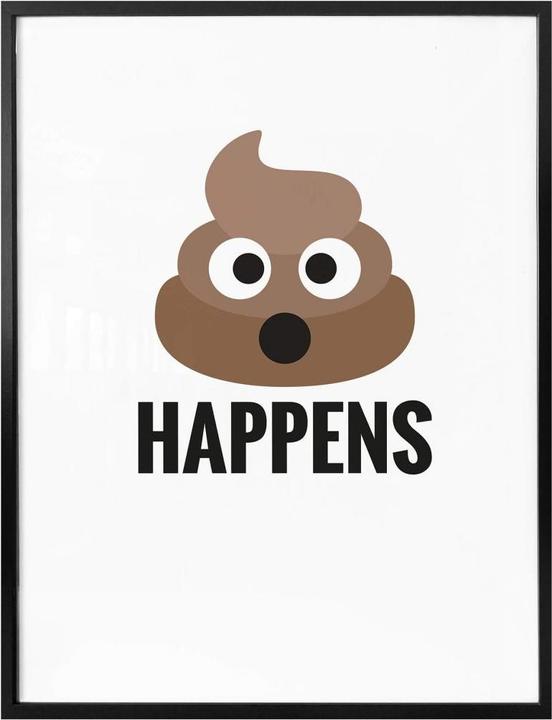 Actual product image Emojione shit happens (60 x 80 cm)