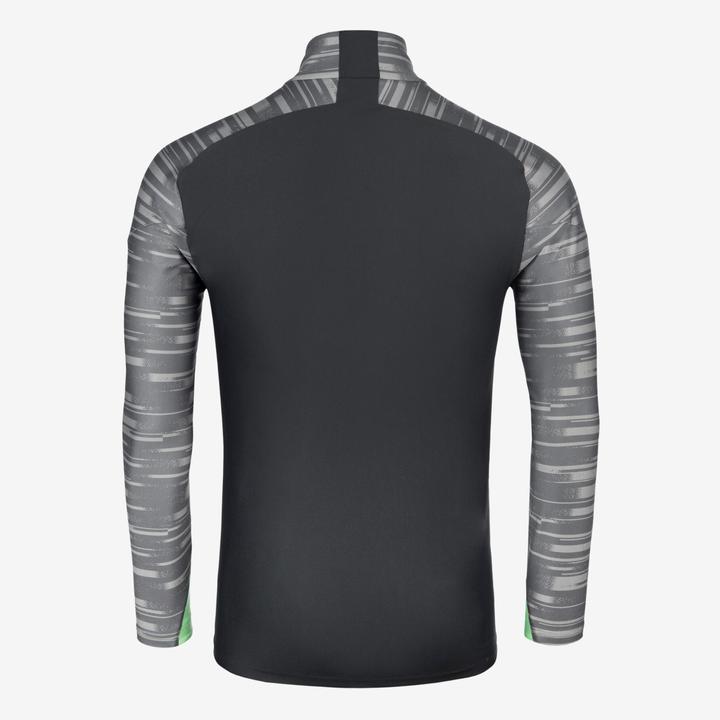 Image du produit Kipsta Sweatshirt 1/2 zip femme/homme de football - Viralto PXL gris/vert (M)