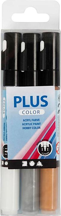 Actual product image Creativ Company Acrylic Marker Plus Color 1-2 mm Set of 3, White/Silver/Gold (White, Gold, Silver, 2 mm, 3 x)