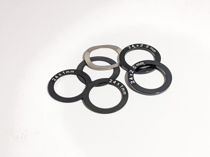 White Industries Innenlager Spacer Kit 24mm oder 24/22mm GXP Achse
