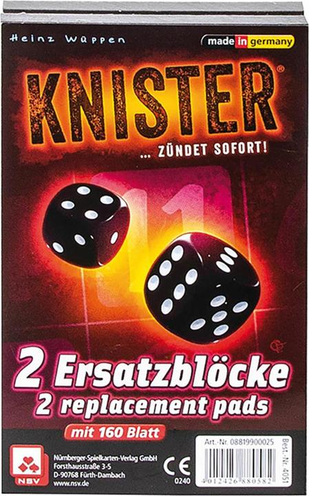 Produktbild Knister Zusatzblöcke Blatt (Deutsch)