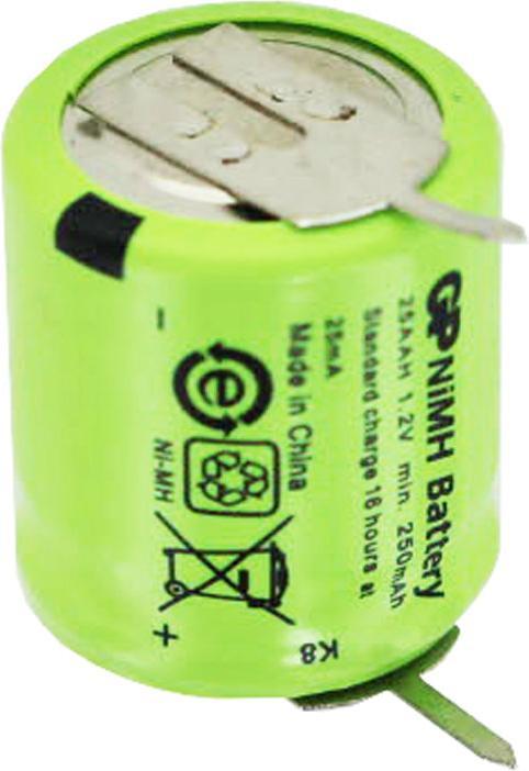 Immagine prodotto GP Batteries Akku Sanyo N-110AA, 1/3 AA Mignon mit 1-er Print Kontakten (1 pz., 1/3 AA, 110 mAh)