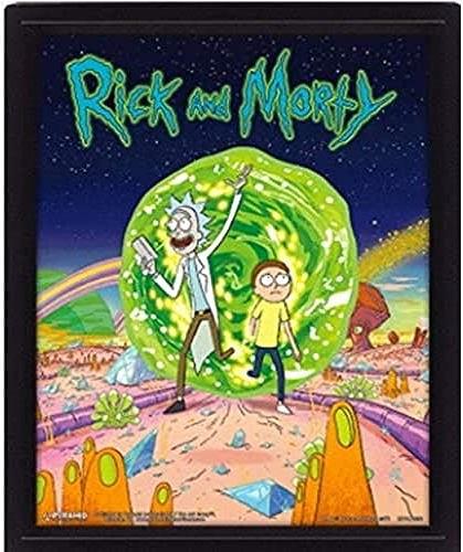 Image du produit Pyramid Framed 3D Cornice Rick and Morty Portal 10x8cm (26 x 20 cm)