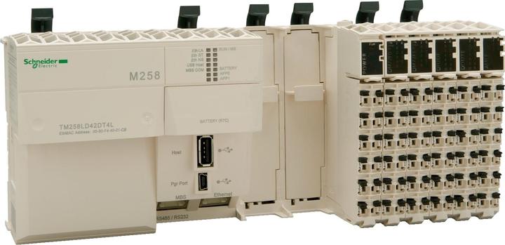 Schneider Electric SPS-Steuerung, Modicon M258, 46 E/A, Ethernet, Modbus, 2 PCI Modul Steckplätze, 24 VDC, Federzugklem