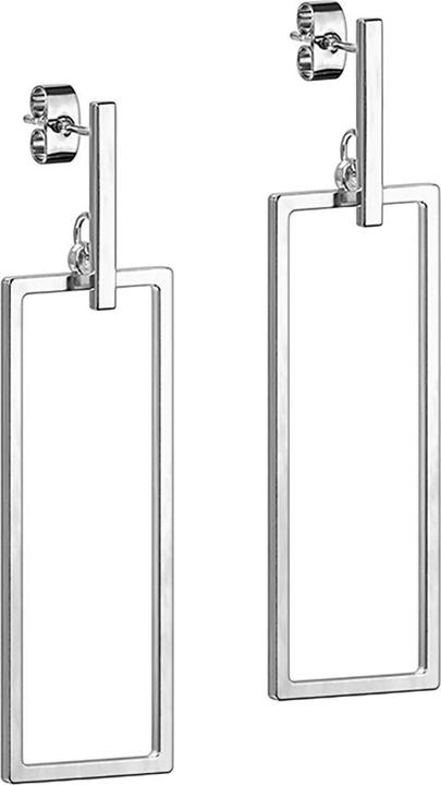 Star Piercing Ohrstecker silber Balken Anhänger langes Viereck (ohne Messing, Chirurgenstahl 316L)