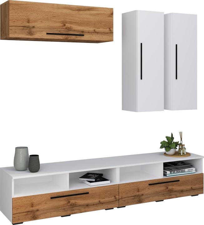 Image du produit VCM TV Lowboard Armoire de télévision Meuble de rangement Salon Meuble annexe Arila XL (190 x 40 x 200 cm)