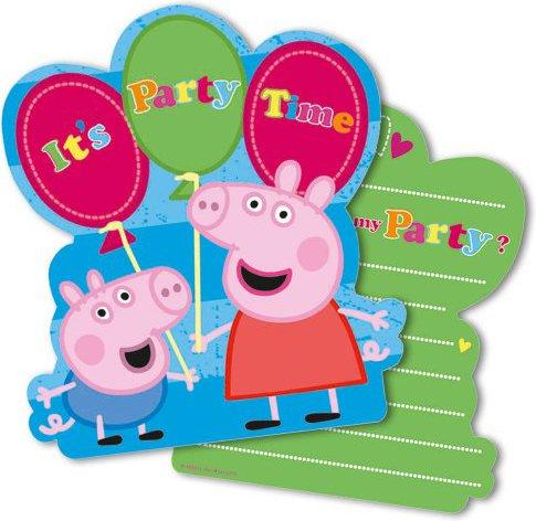 Immagine prodotto Party Peppa Pig - 6 Biglietti Invito Festa Compleanno
