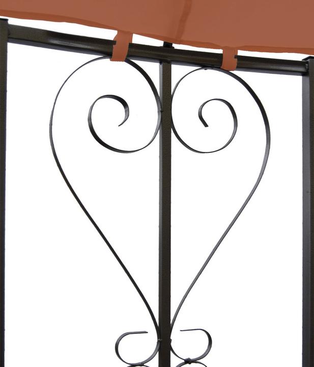 Produktbild Swisshandel24 Pergola Almeria, Rundpavillon Garten Pavillon, stabiles Stahl-Gestell Ø 3m - terrakotta-braun (300 cm, 300 cm)