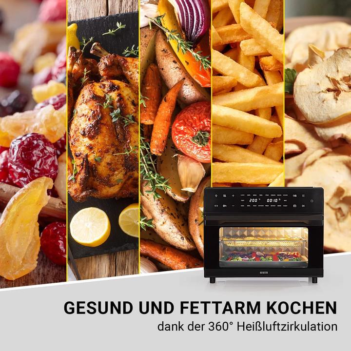 Actual product image N8werk Digital Hot Air Oven in Midnight Black 30 L