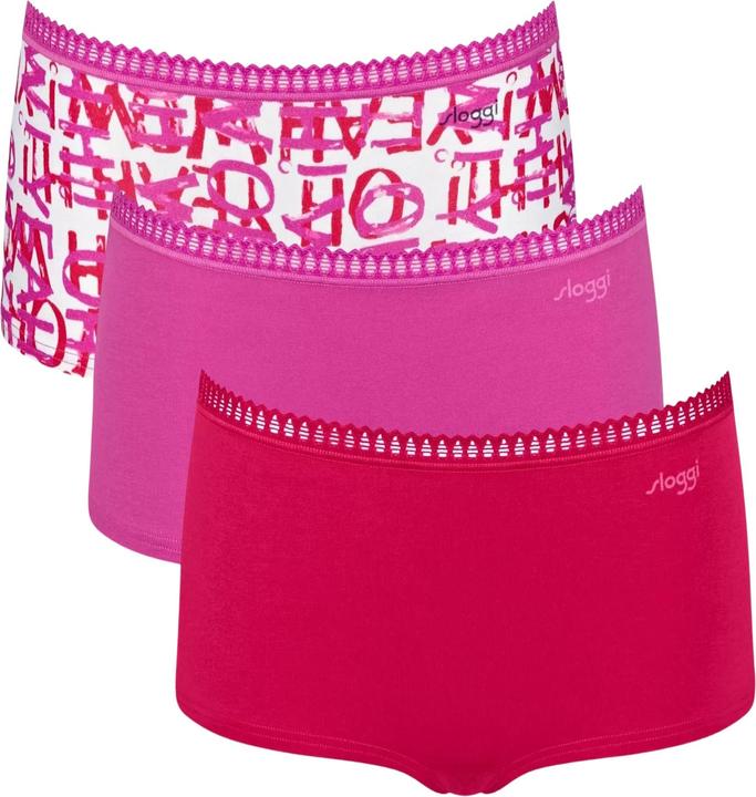 Sloggi Unterhose GO CRUSH SHORT Panty 3er Pack (XL, 3er Pack)