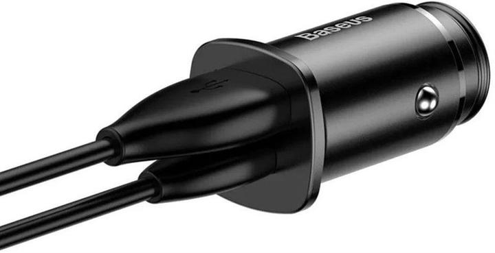 Actual product image Baseus Circular Plastic A+C 30W PPS Car Charger Black