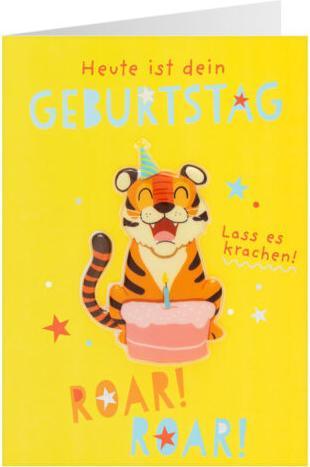 Image du produit Penta Geburtstagskarte Happy Birthday Tiger: Lass es krachen! (1 pcs)