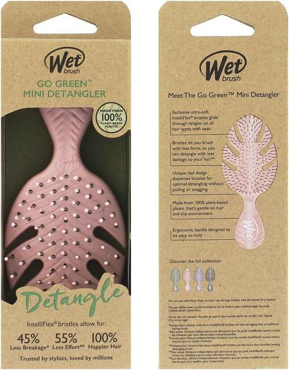 Actual product image Wet Brush GO GREEN Mini Detangler Brush Pink