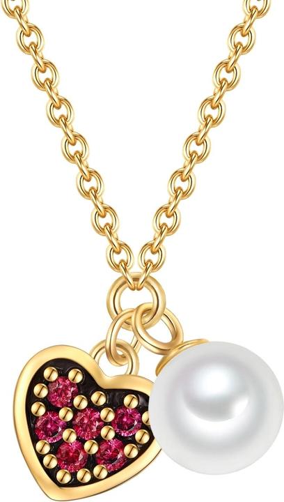 Immagine prodotto Glanzstücke München Collana da donna con cuore in argento - 34562 (Argento, 40 - 45 cm)