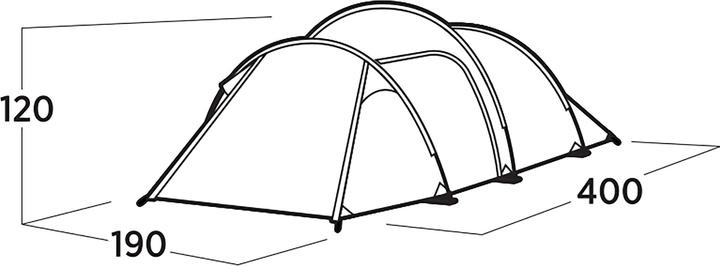 Actual product image Easy Camp Tunnelzelt Hemsedal 3 (olivgr?n, Modell 2025) (Tunnel tent, 4.60 kg, 3 persons)