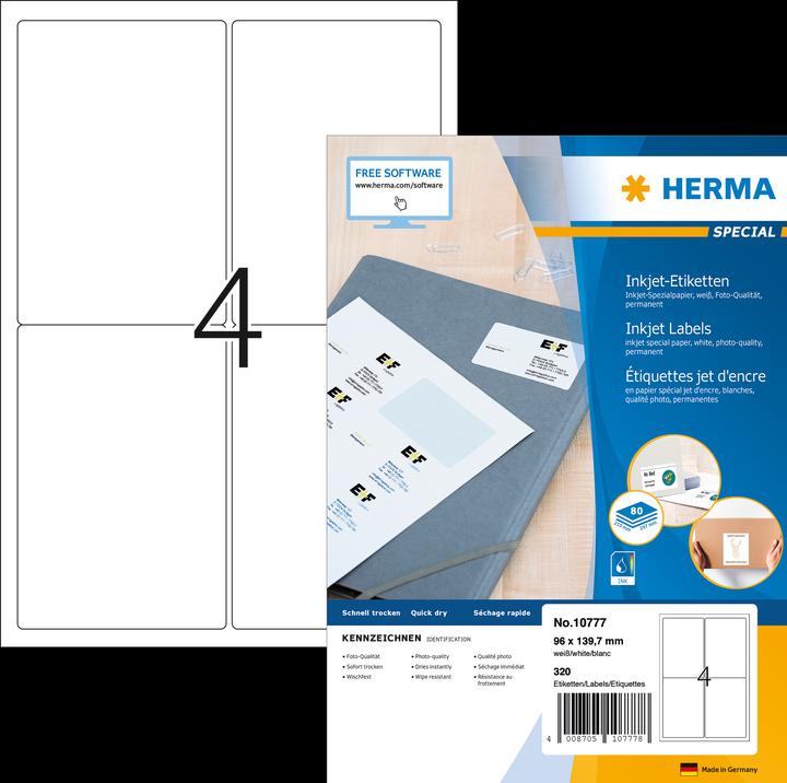 Produktbild HERMA Inkjet Etiketten A4