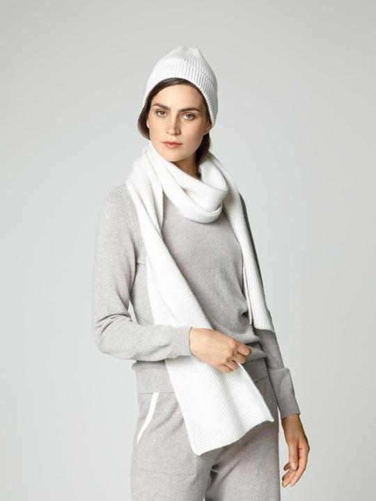 Immagine prodotto Furnari Sciarpa 100% cachemire in un delicato colore bianco ghiaccio