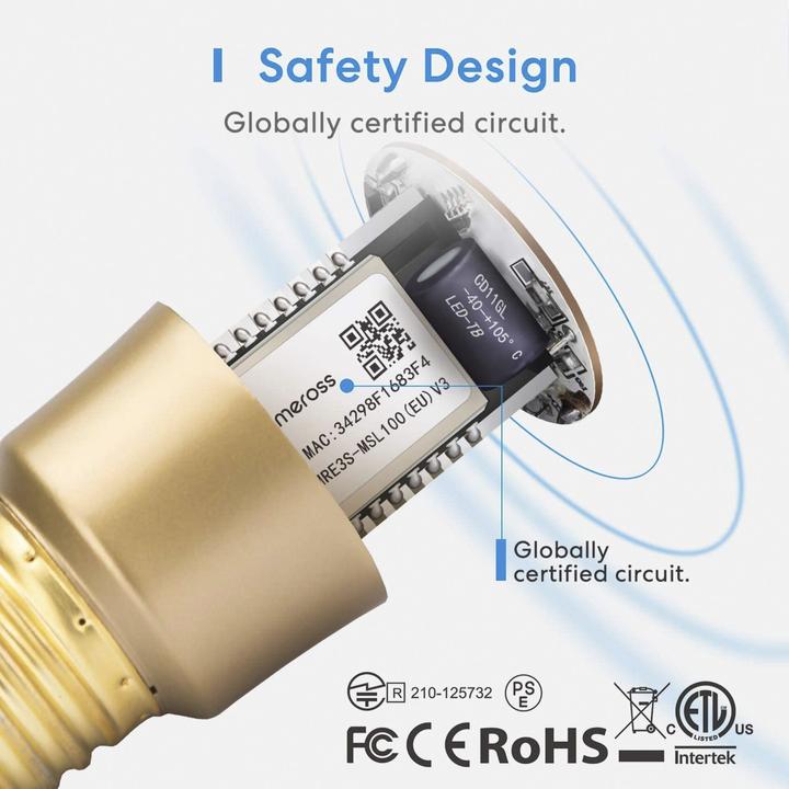 Actual product image Meross Smart (E27, 6 W, 810 lm, 1 x, E)