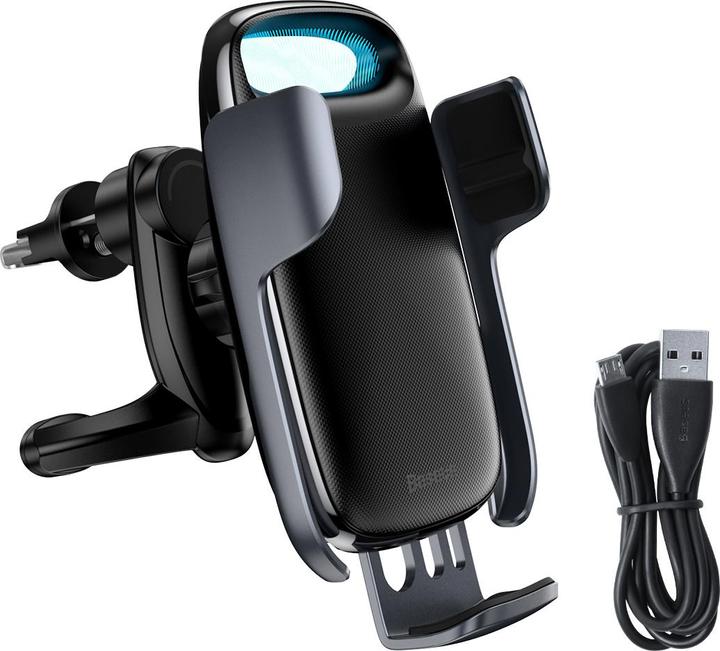 Produktbild Baseus Milky Way gravity car mount with Qi 15W induction charger black
