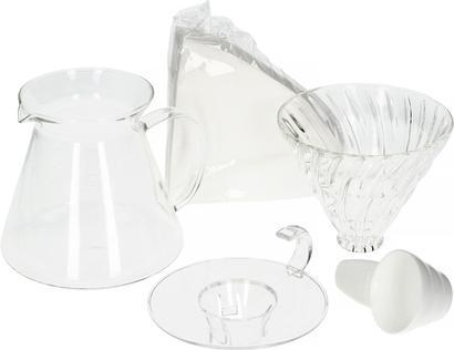 Hario V60 Glass Brewing Kit - Set Glass Brewer + Server + Filter (0.60 l)
