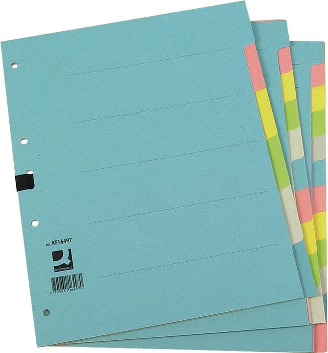 Actual product image Q-Connect Register full size with index print from 6 pieces