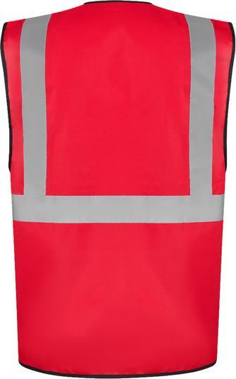 Actual product image Korntex Comfort Warnweste „Hamburg“ - Multifunktional - Rot - 5XL (5XL)