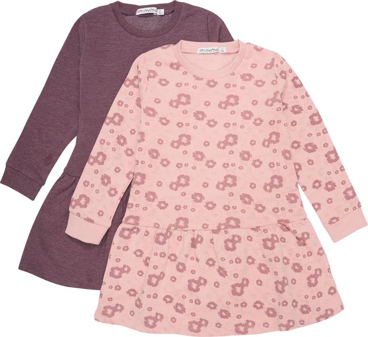 Minymo Sweat-Kleid 2er Set Misty Rose Gr. 110 (110)