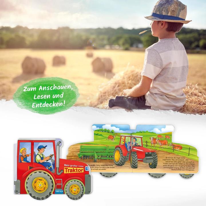 Actual product image Cardboard Book Wheel Book My Big Red Tractor (German)