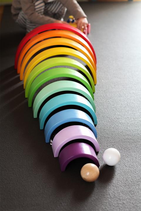 Produktbild small foot Holzbausteine Regenbogen XL