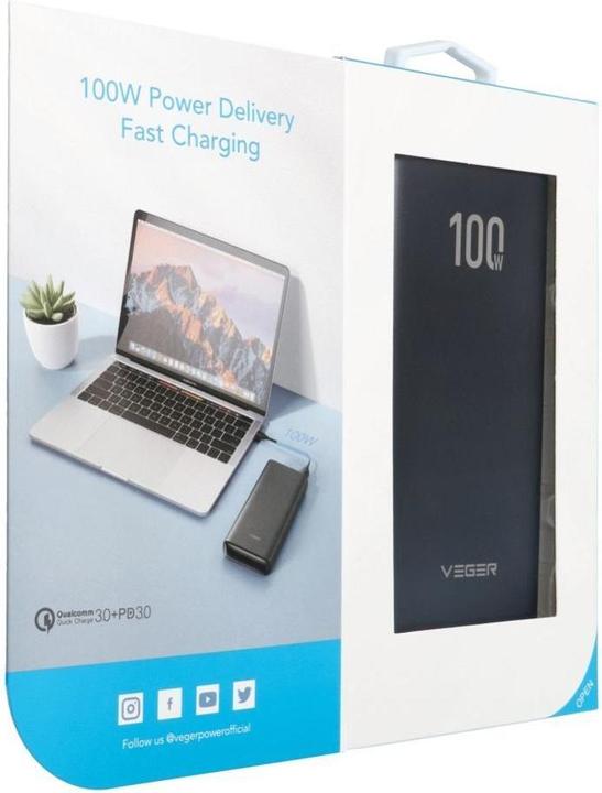 Produktbild Veger T100 (20000 mAh, 100 W, 74 Wh)