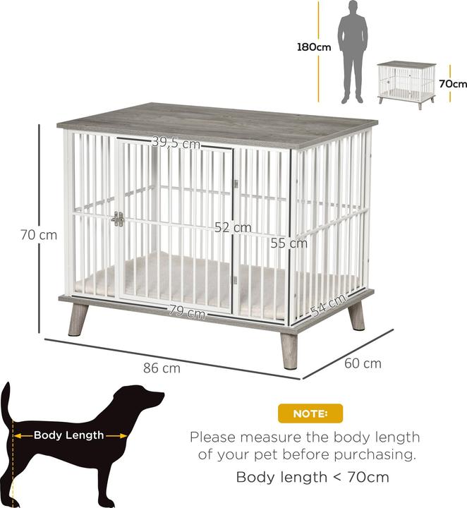 Actual product image PawHut Dog cage with raised design