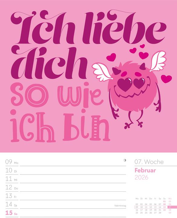 Produktbild Klartext Sprüchekalender - Wochenplaner Kalender 2026 (25 x 33 cm, Harter Einband, Deutsch)