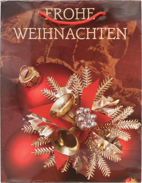 Produktbild Idena Geschenktasche Weihnachten glänzend classic mehrfarbig 33x10x41cm 5fach sortiert (Geschenktüte, 5 x)