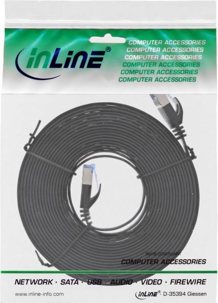 Produktbild InLine Patch-Kabel RJ-45 (M) bis RJ-45 (M) (U/FTP, CAT6a, 5 m)